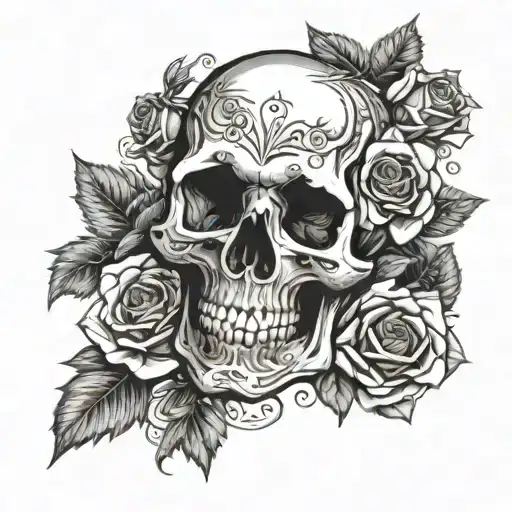 Skull And Roses