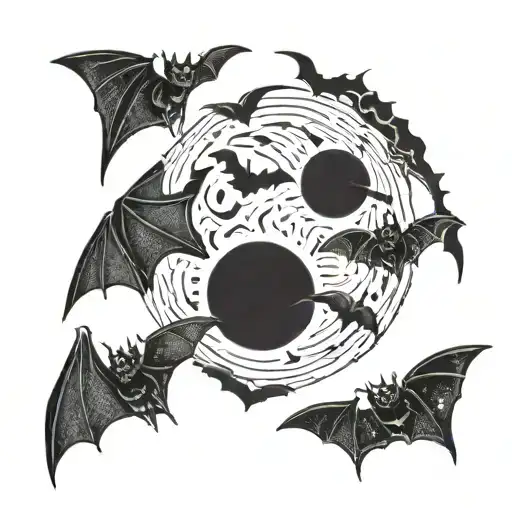 Bats And Moon