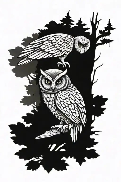 Owl In The Woods