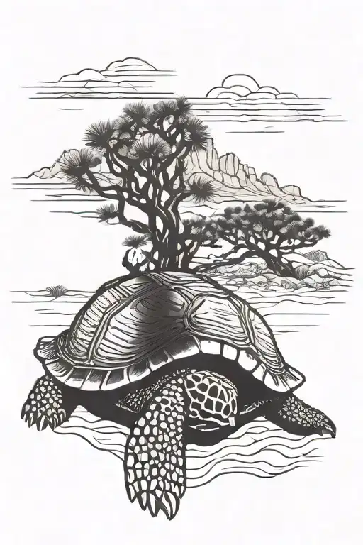 Turtle Shell And Joshua Tree
