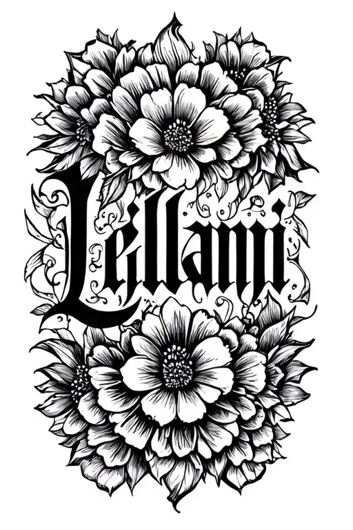 Leilani Written In Old English Font