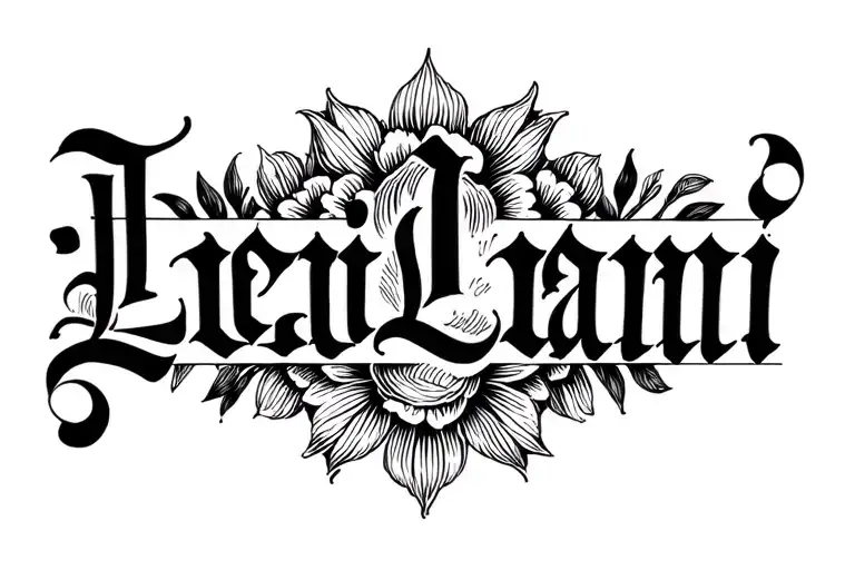Leilani Written In Old English Font