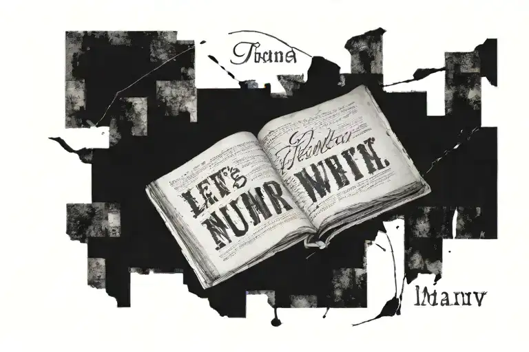 Let's Pretend We're Numb With Old Newspapper Letters