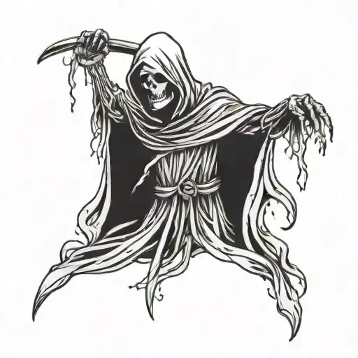 Grim Reaper Reaching Out Front View