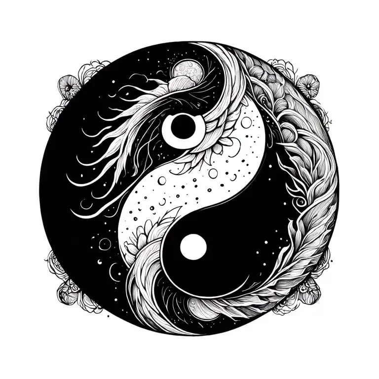Yin And Yang Symbol Intertwined
