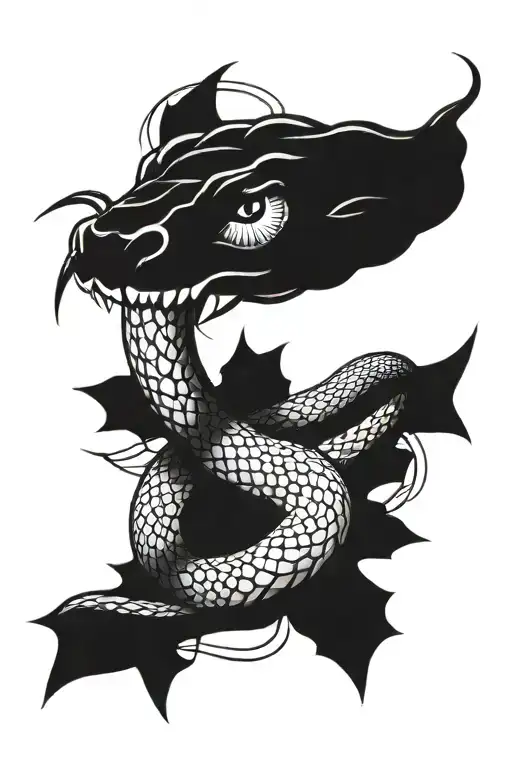 Snake Wraps Around A Blade