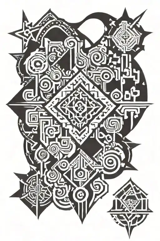 Tribal And Geometric Design Incorporating