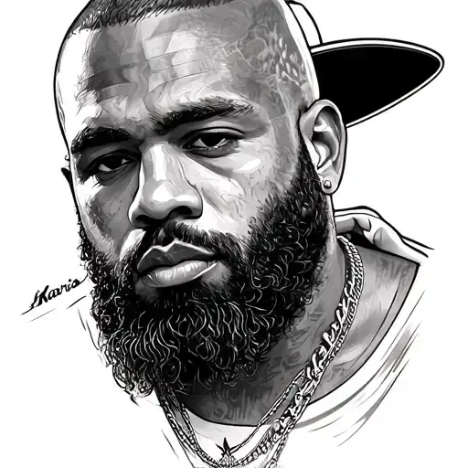 Create A Tattoo Related To Rapper Kaaris But I Don't Want His Face But His Artistic Direction
