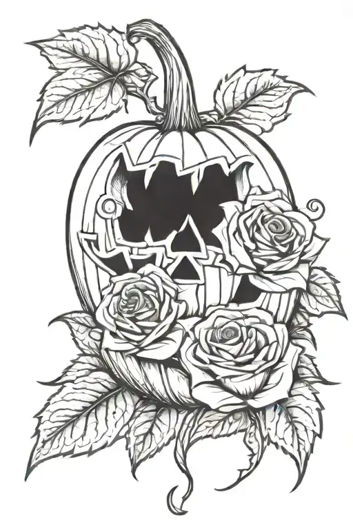 Jack-o'-lantern On A Rose