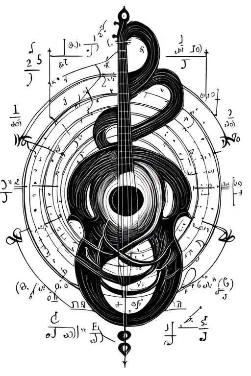 Physics Equations Intertwined With Musical