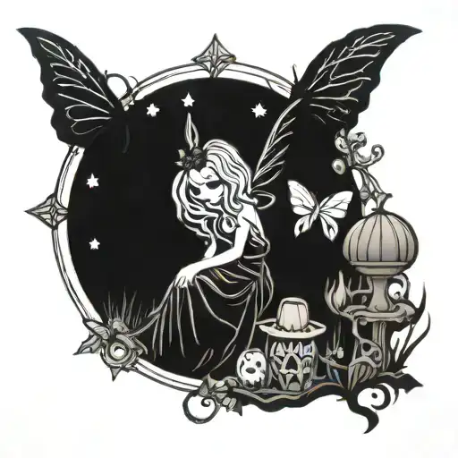 Spooky Fairy Garden Scene