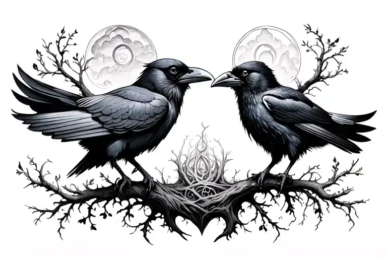 2 Ravens On Yggdrasil
