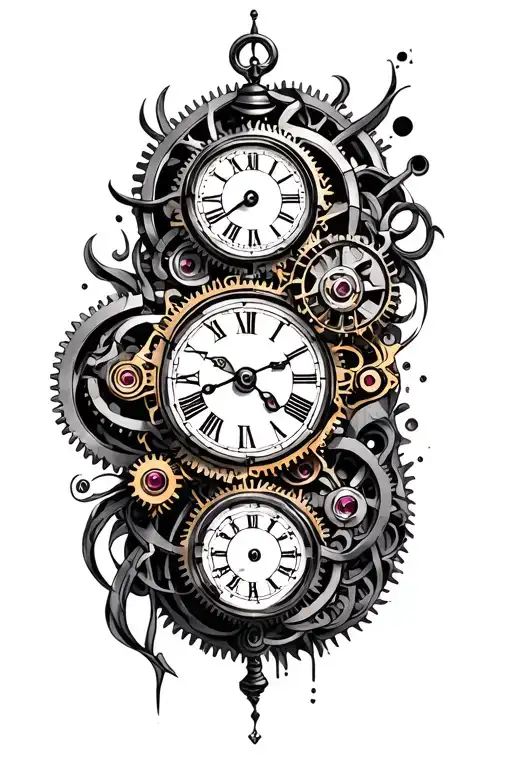 Clock Mechanism Intertwined