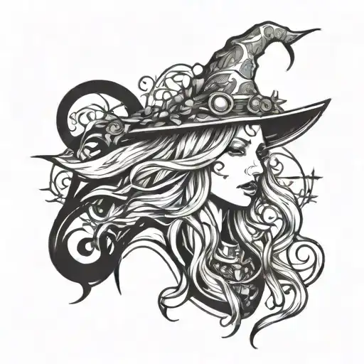 Witchy Line Art