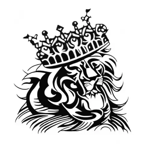 A Lion Wearing A Crown