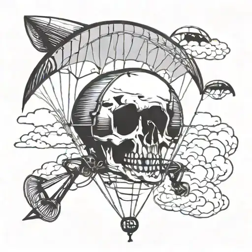 Skull And Paraglider