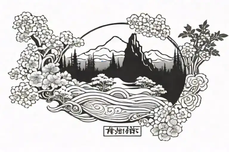 Japanese Deep Quote In Landscape Speaking About Believe In God