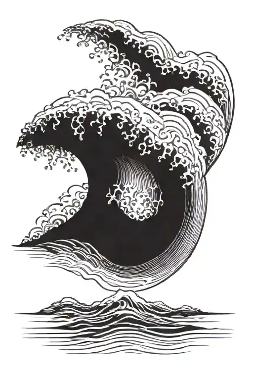 A Sleeve Of A Wave That Turns Around My Arm