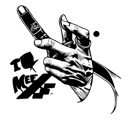 Create Me A Tattoo On One Hand With 2009 Writing In Gangster Style