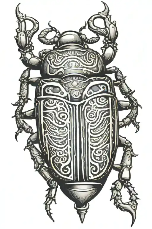 Colored Scarab Beetle
