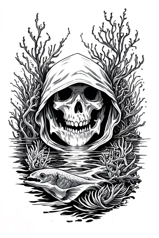 Brother Hood Reef Scene Depicted