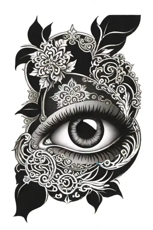 Eye And Ornaments Embrace The Opulence