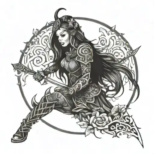 A Warrior's Spirit With Beautiful Gardens And Graveyards Inside Her