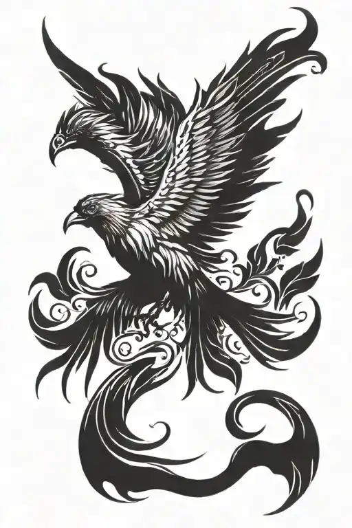 Phoenix With Outstretched Wings