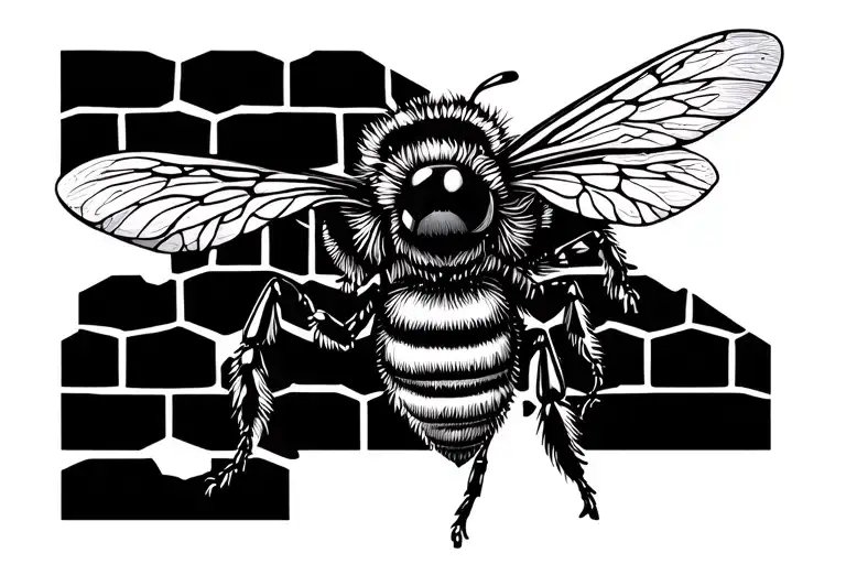 Bee And Honeycomb Pattern