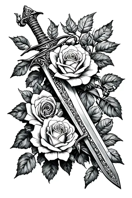 Sword In Rose Bush