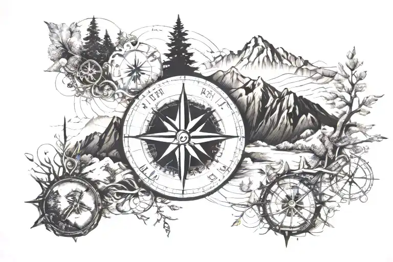 Nature Compass Mountains Inside