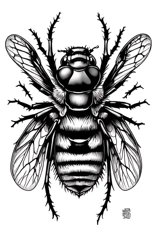 Cicada In A Thorny Vence