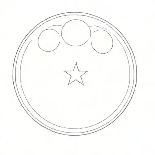 An Orange Ball With A Star On It