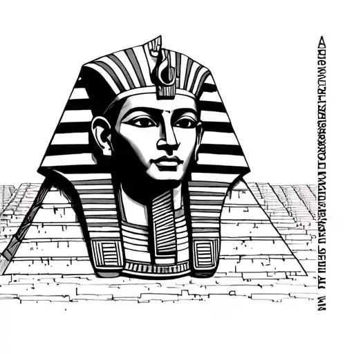 Pharaon Face Within Pyramids