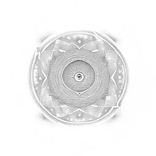 Islamic Tribal Shape In Circle With Space Inside To Write A Word