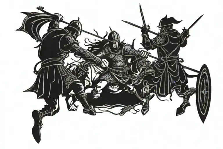 Vicking Battle Scene