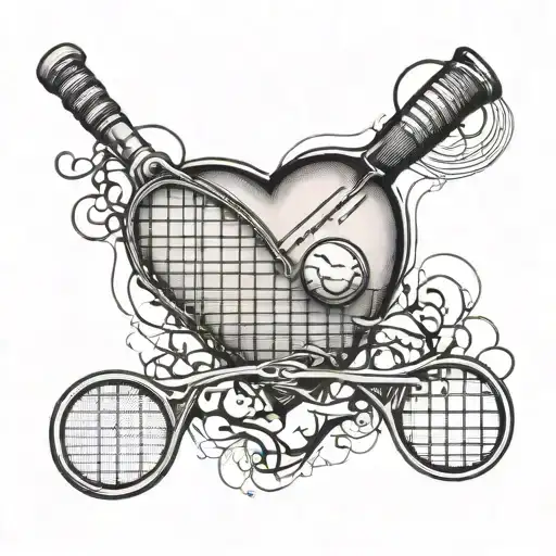 Heartbeat With A Tennis Racquet In It