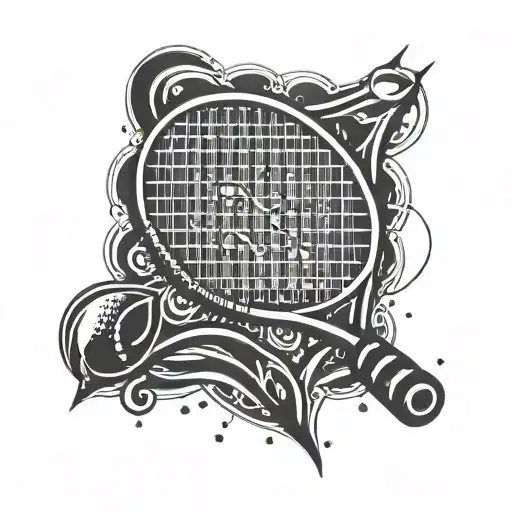 Heartbeat Line With A Tennis Racquet In It