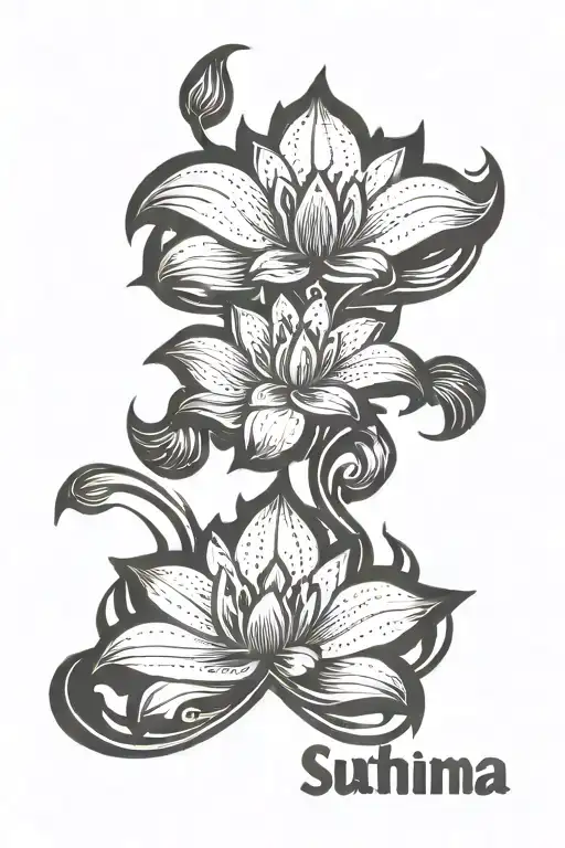 Create A Tattoo In Marathi Which Contains Name 'Santosh' ' Sushma' ' Dev'