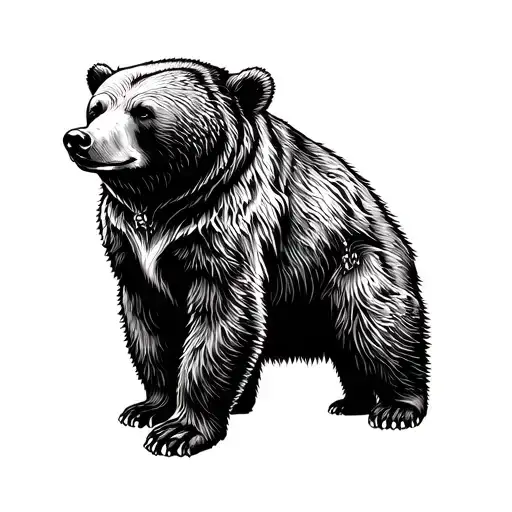 Powerful Mother Bear Surrounded