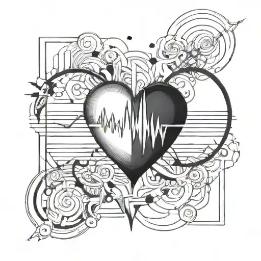 Heart Rate As A Line Wich Stands For The Beginning Of A Love