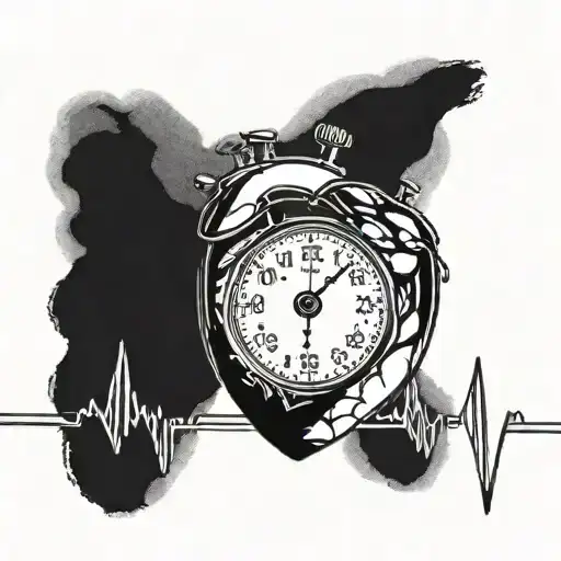 Heart Rate As A Line Without A Heart Just The Line