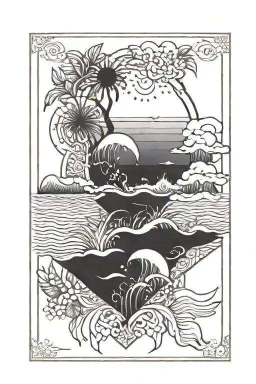 Rectangle With Ocean And Beach Vibes