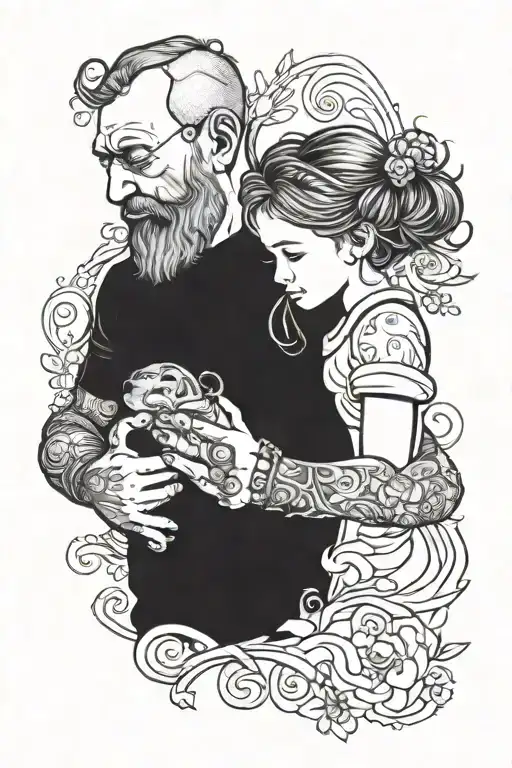 Father Daughter Holding Hands