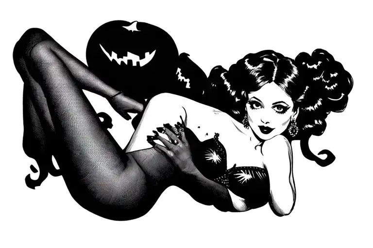 Halloween Pin Up Girl