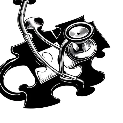 A Puzzle Piece Morphing Into A Stethoscope