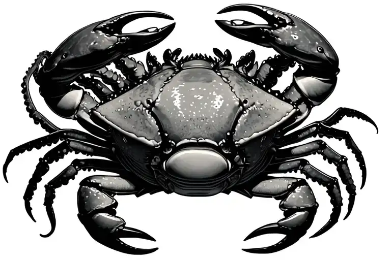 Tresure Chest Fish Crab Octopus Black And Grey