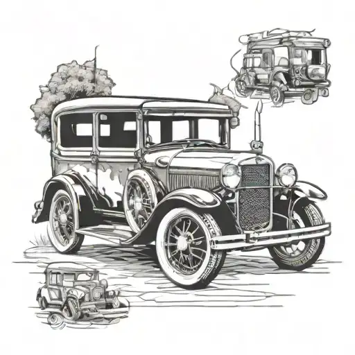 1930 Ford Model A Cartoon