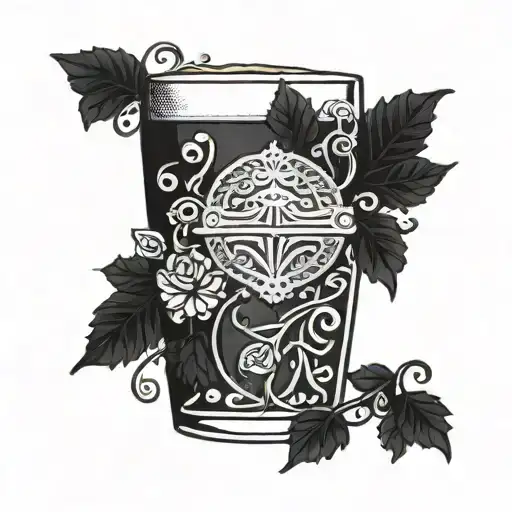 English Beer Pint Glass Filled