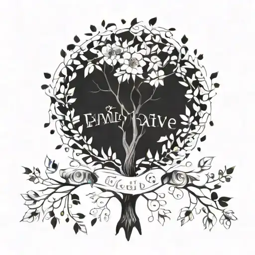 Incorporate Elements Of Family Tree With Children's Names As Branches And Leaves